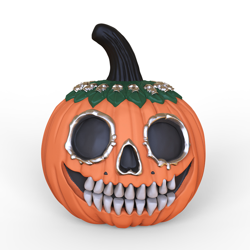 Custom Day of the Dead resin skull pumpkin figurines ornaments manufacture