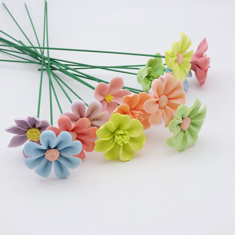 Handicraft home wall 3D art porcelain flower graves decorative details