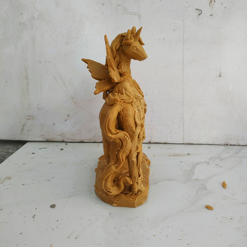 OEM home garden decor handmade mini miniature statue custom resin craft bronze mystical fairy and unicorn figurines factory