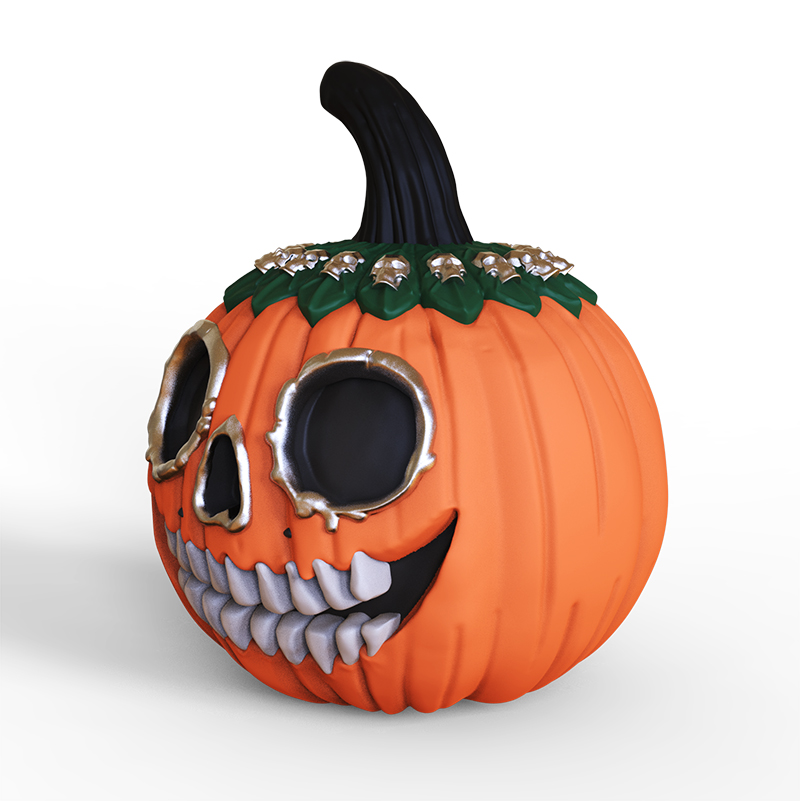 Custom Day of the Dead resin skull pumpkin figurines ornaments manufacture