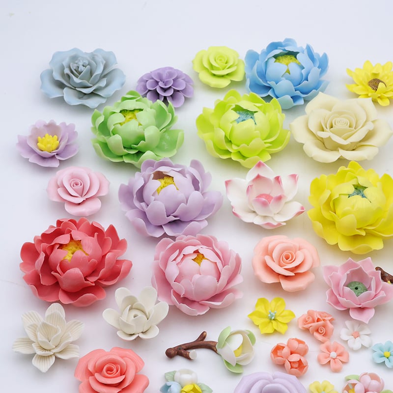 Handicraft home wall 3D art porcelain flower graves decorative manufacture