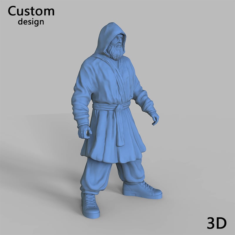 Custom new resin 3d Mini Kung fu figure miniature figurines manufacture
