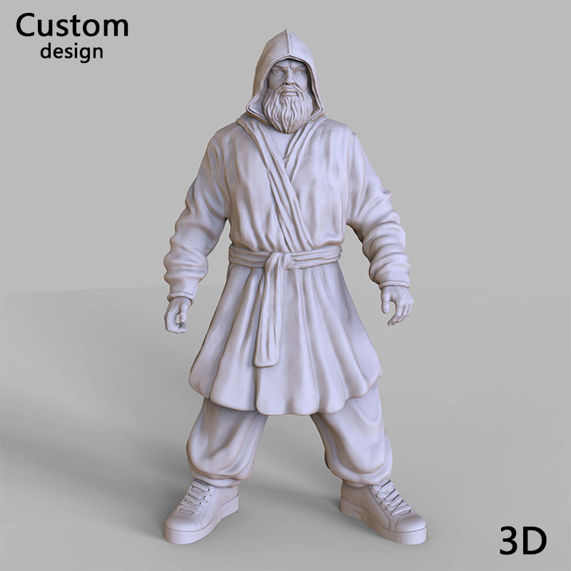 Custom new resin 3d Mini Kung fu figure miniature figurines supplier