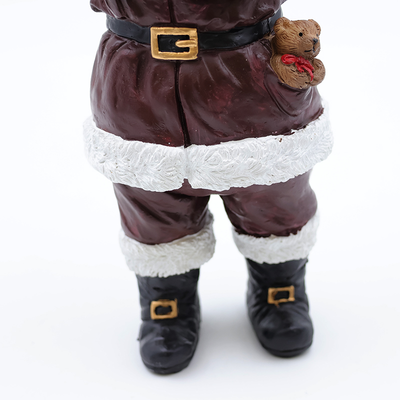 OEM Custom Christmas decor new resin miniature chocolate Santa Claus figurine ornaments tabletop sculpture supplier