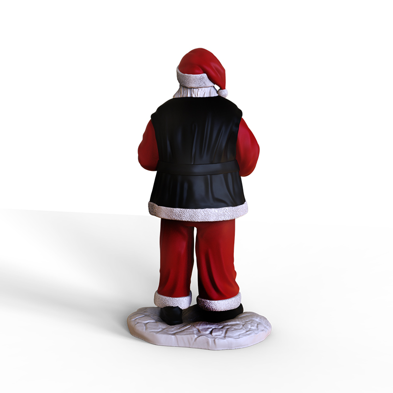 New resin hand gift box black Santa Claus figurine ornament supplier