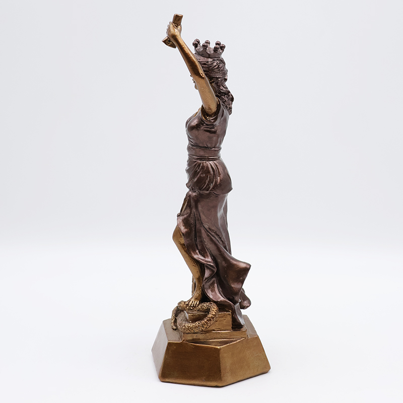 OEM handmade goddess justice Themis statue home decor custom craft goddess justice bronze 3D miniature figure figurine details