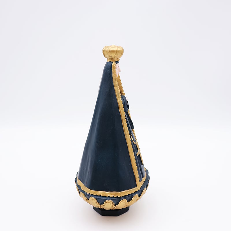 OEM home decor 3d miniaturized religious figure statue custom resin craft dark blue Catholicism virgin mary figurine supplier