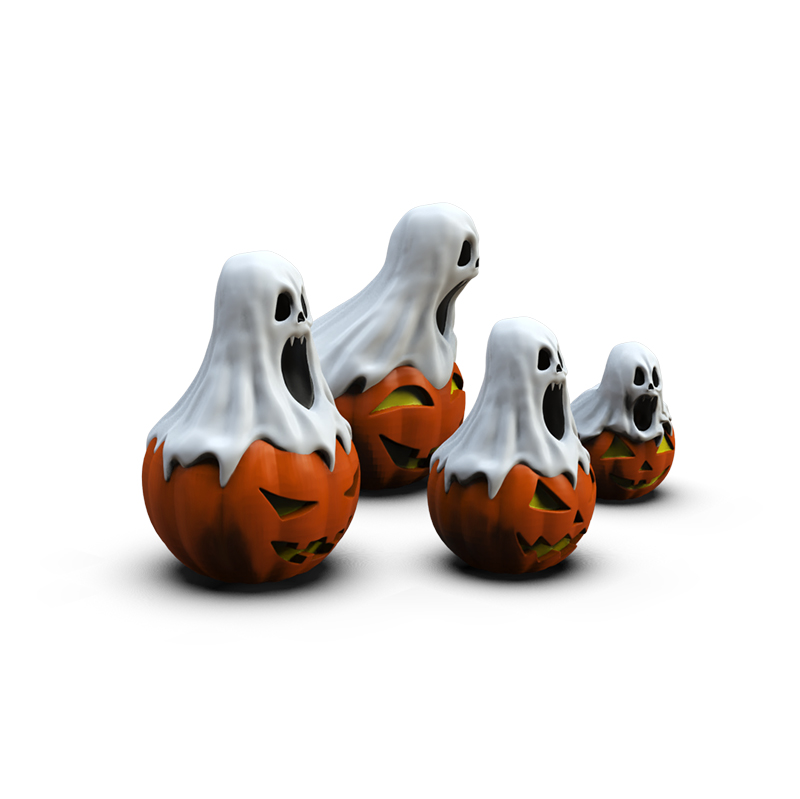Halloween party home outdoor resin ghosts pumpkin statue ornaments gifts manufacture