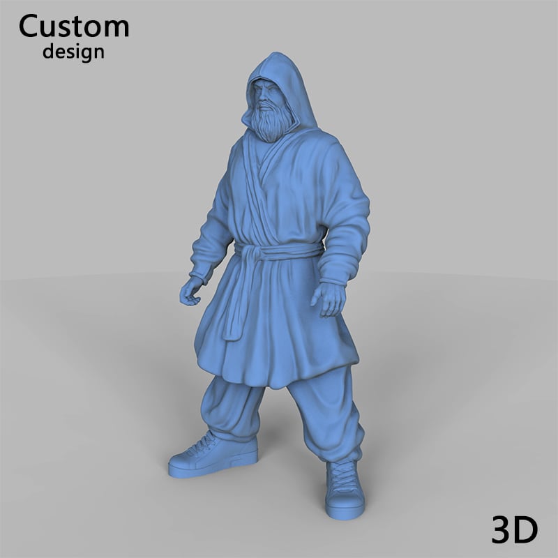 Custom new resin 3d Mini Kung fu figure miniature figurines details