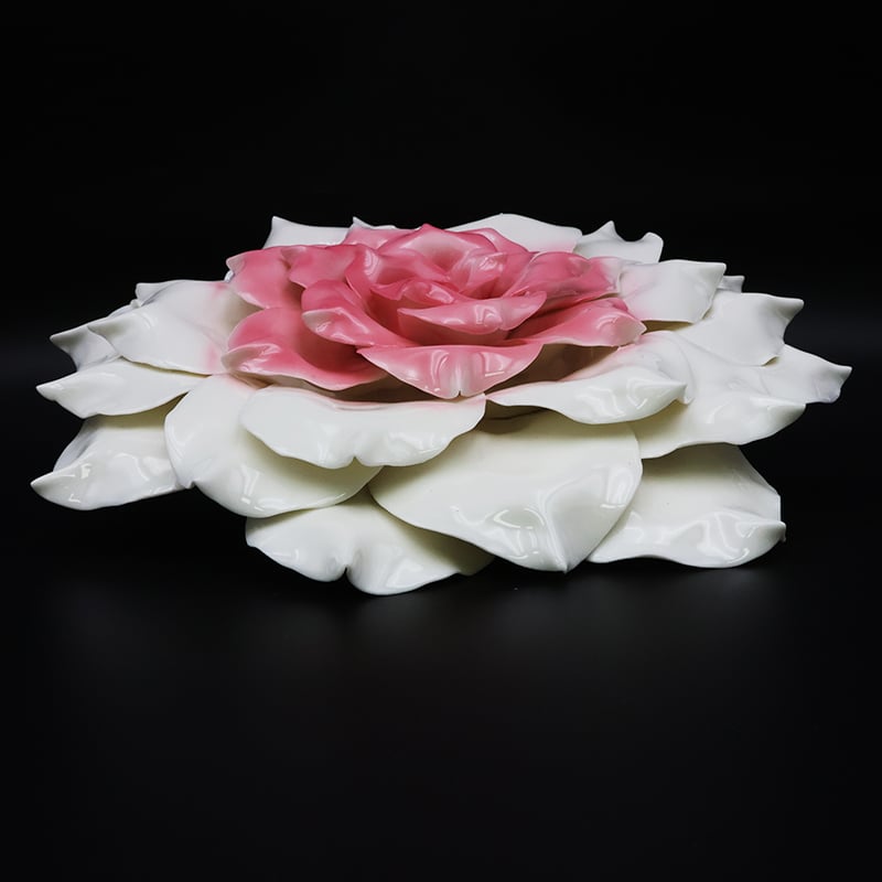 Living room for wall hanging art decor sculpture ceramic rose flower supplier