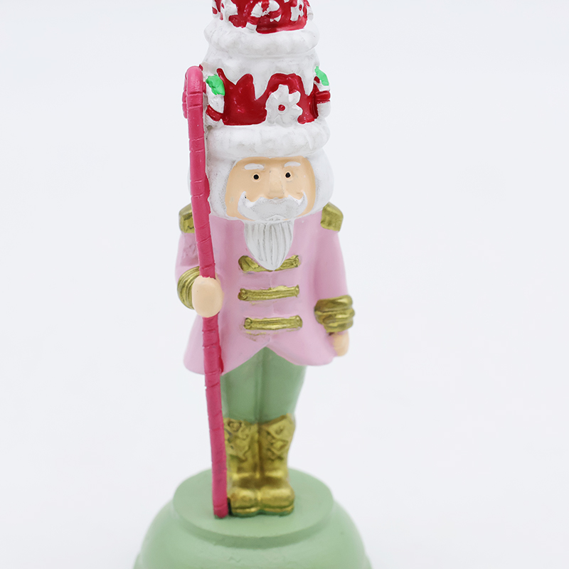 OEM Wholesale Home decor miniature statues Custom resin Christmas tree ornaments hanging pink cake soldier nutcracker figurines manufacture