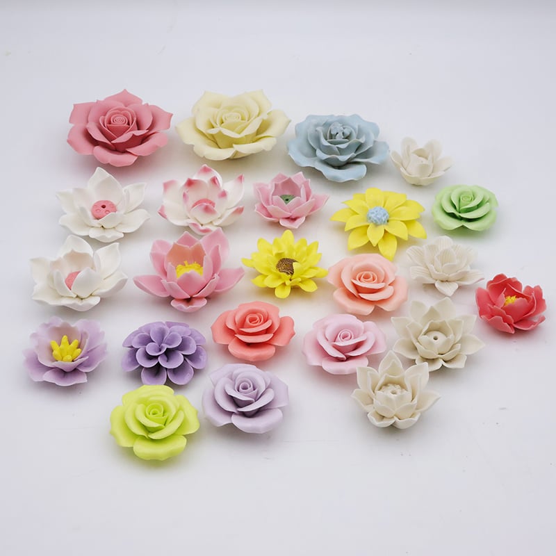 Handicraft home wall 3D art porcelain flower graves decorative factory