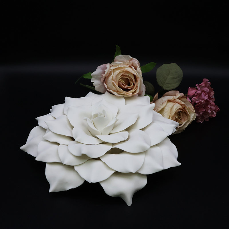 Living room for wall hanging art decor sculpture ceramic rose flower factory