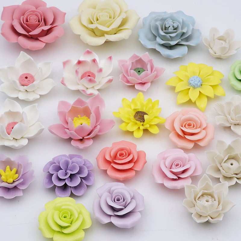 Handicraft home wall 3D art porcelain flower graves decorative supplier