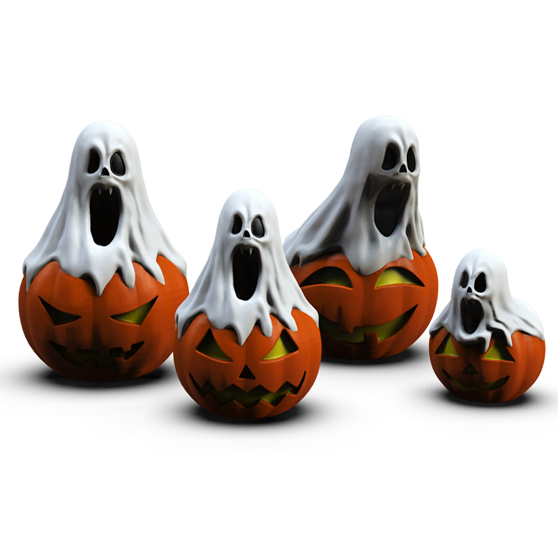 Halloween party home outdoor resin ghosts pumpkin statue ornaments gifts factory