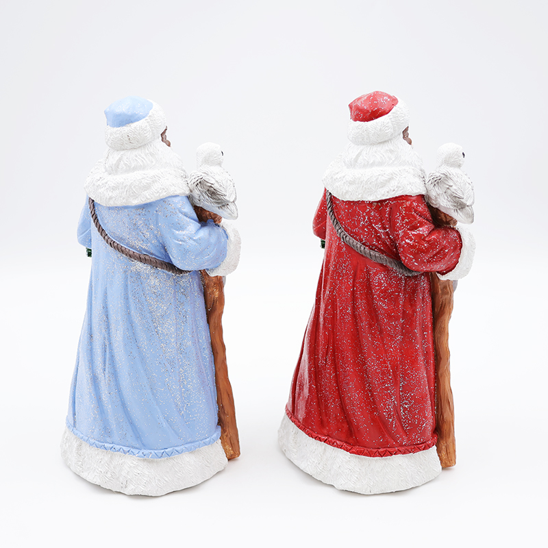Custom Christmas black skin Santa Claus resin figurine ornament manufacture