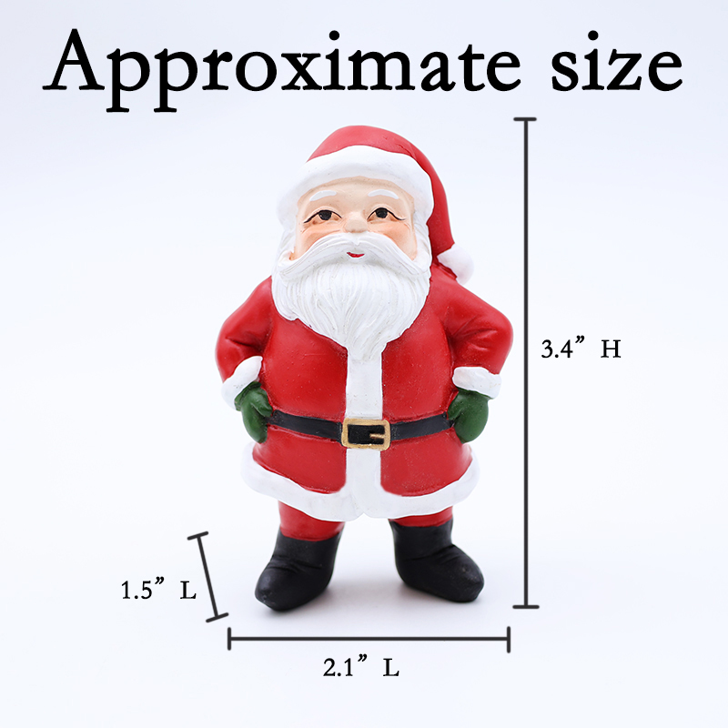 Custom home christmas tree pendant decor mini statue wholesale resin craft santa claus standing hanging figurin ornament factory