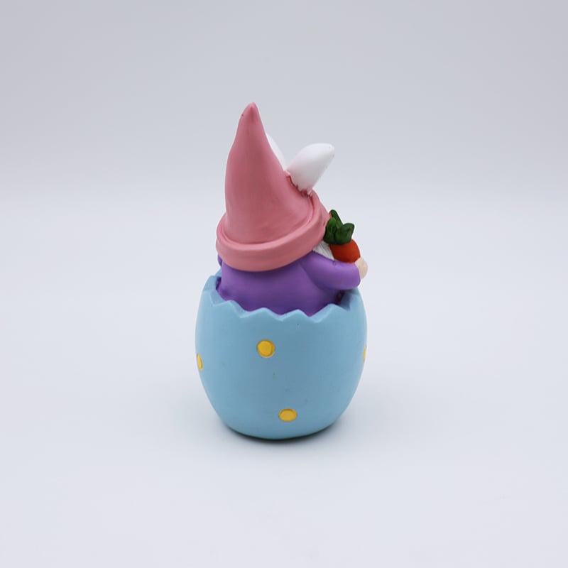Custom craft Nordic hme festival decorative 3d mini statue wholesale cute resin blue gnome rabbit ears figurines gift supplier