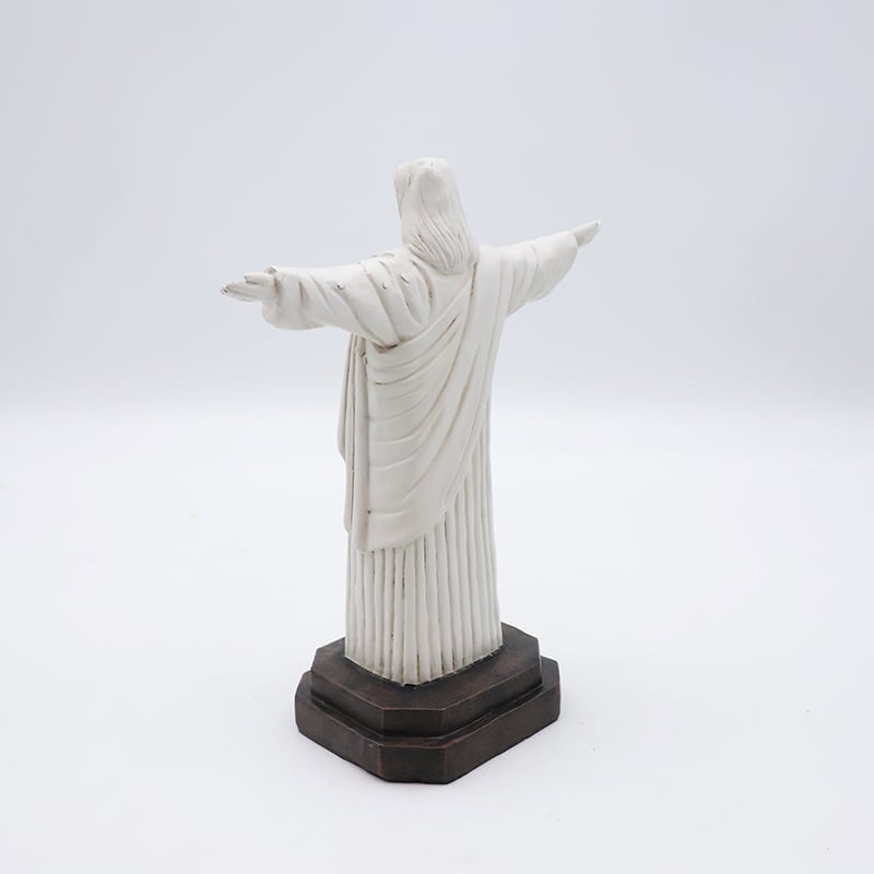 OEM custom crafts religious catholic home decoration statue wholesale handmade resin white Jesus sculpture figurine factory