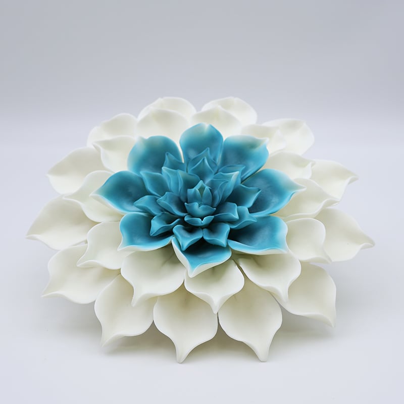 living room for wall hanging decor 3d art ceramic dahlias flower supplier