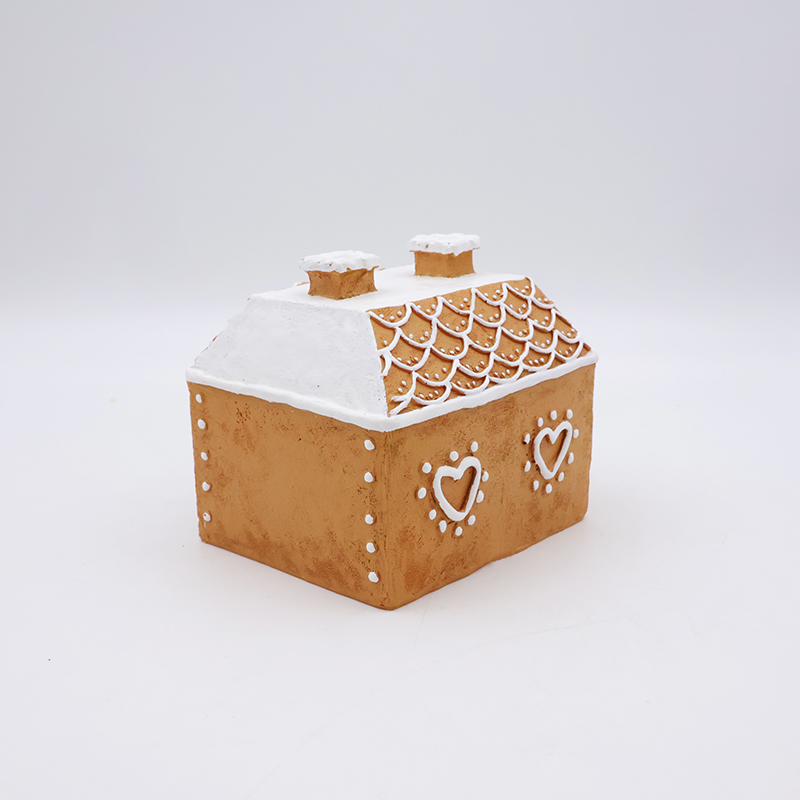 OEM Christmas ornament mini 3d model statues custom resin craft gingerbread house miniature figurines home decor details