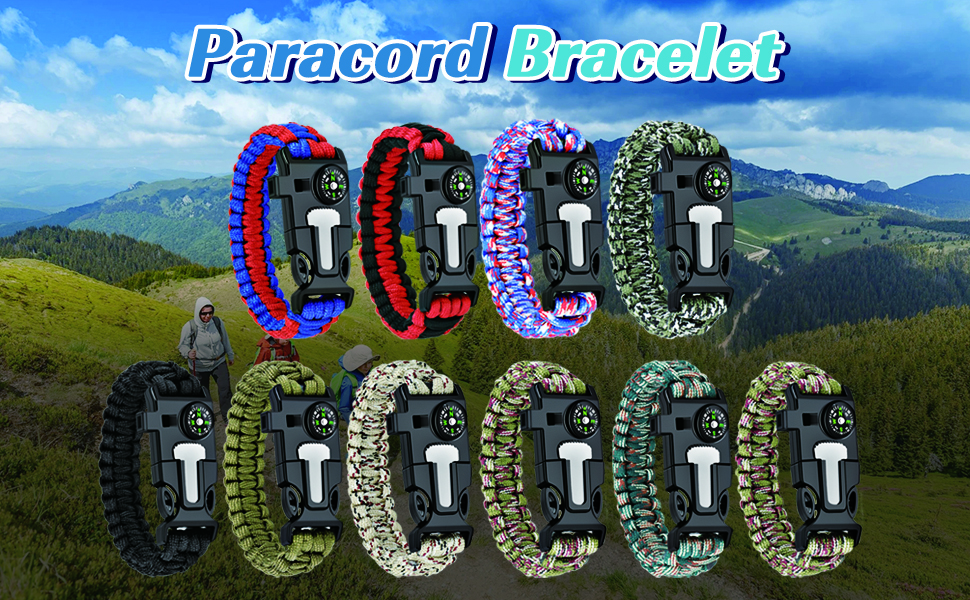 Anthrive Adjustable Paracord Survival Bracelet With Fire Starter Loud Whistle Perfect for Hiking Camping Fishing and Hunting supplier