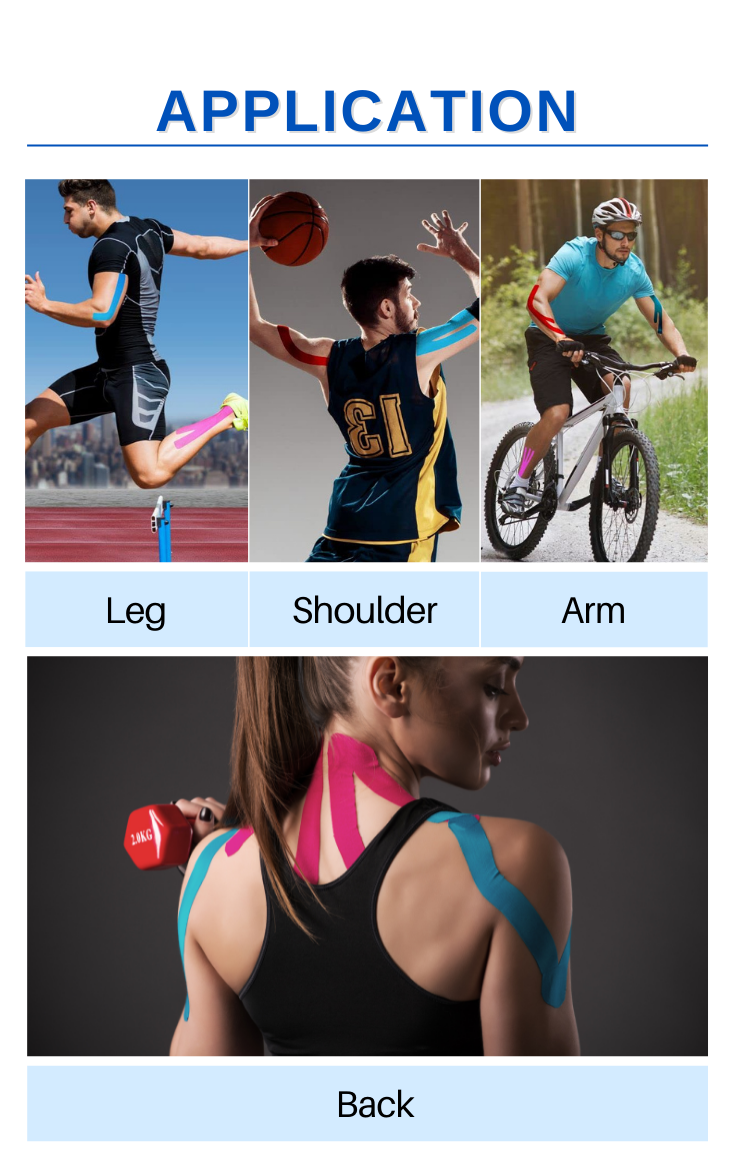 Anthrive Hot Sale Custom 5cm Precut Cotton Rigid Body Adhesive Sport Athletic Waterproof Kt Muscle Kinesiology Tape supplier