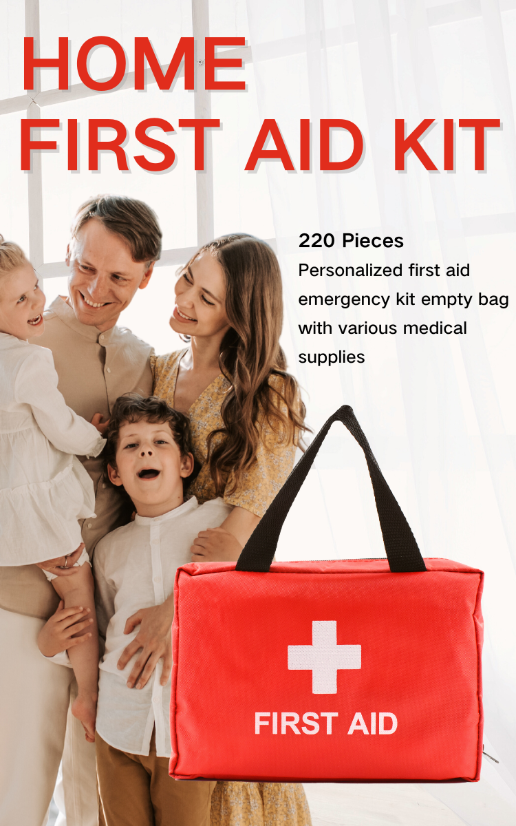 Anthrive OEM 220 Pieces Medical Supplies Portable Waterproof Survival Emergency Kids School Outdoor Home First Aid Kit manufacture
