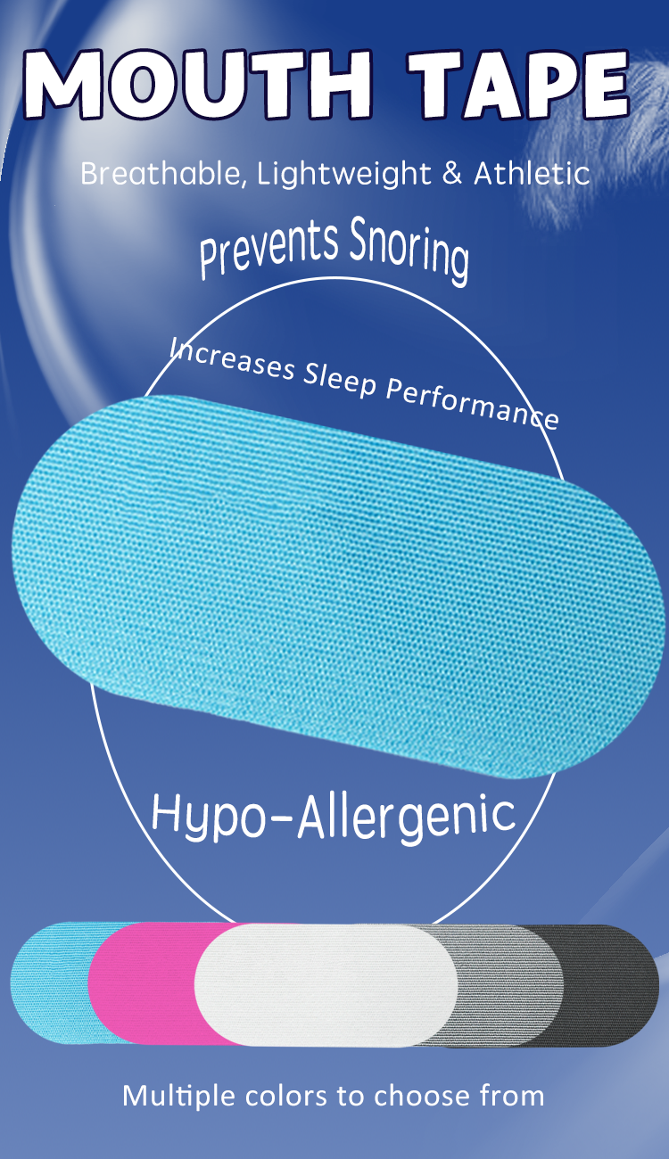 Anthrive Tin Box Breathable Anti-snoring Bamboo Silk Mouth Tape Adhesive Patch Precut Sleep Mouth Strips Mouth Tape for Sleeping factory