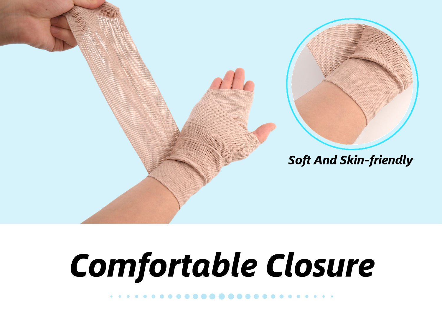 Anthrive OEM Factory Medical Compression Soft Skin Color Cotton High Elastic Bandage With Clips details