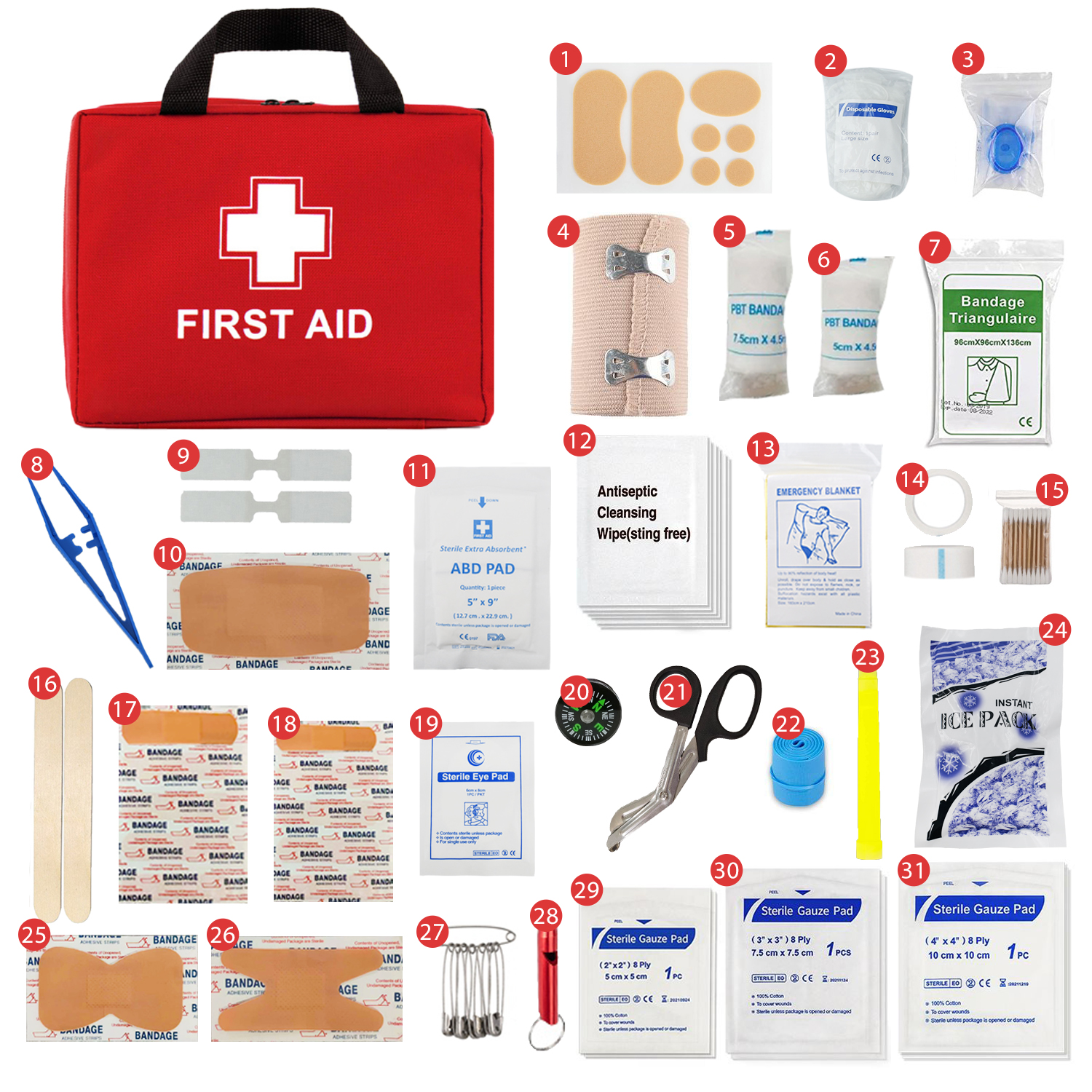 Anthrive OEM 220 Pieces Medical Supplies Portable Waterproof Survival Emergency Kids School Outdoor Home First Aid Kit supplier