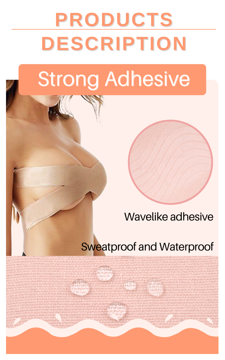 Anthrive 2 Inch Waterproof Push Up Breast Lifting Nipple Boob Tape Breast Lift Tape With Silicone Nipple Cover Set Boob Tape details