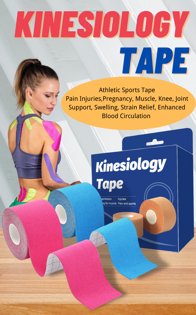 Anthrive Hot Sale Custom 5cm Precut Cotton Rigid Body Adhesive Sport Athletic Waterproof Kt Muscle Kinesiology Tape factory