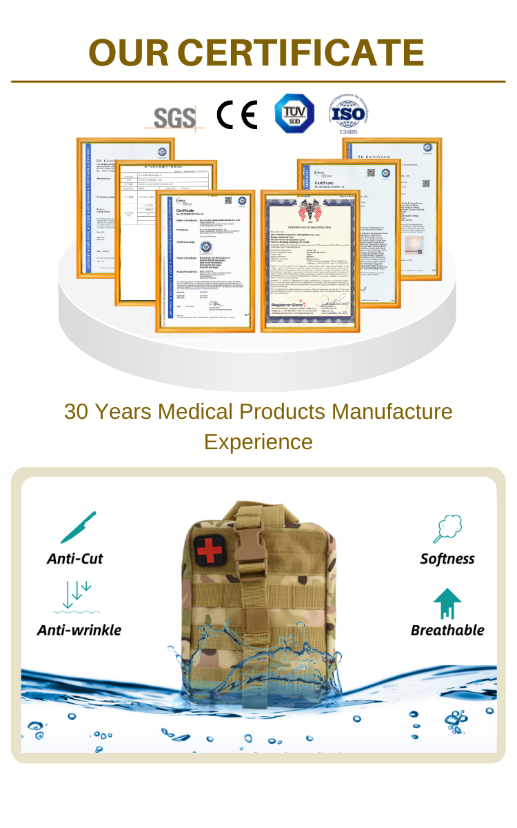 Anthrive Simple Medical Waterproof Molle Survival Tactical Bag Emergency First Aid Kit Combat Trauma Ifak Pouch factory
