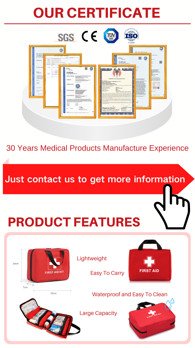 Anthrive Custom Medical Supplies Portable Waterproof Emergency Bag First Aid Kit For Home Outdoor Car Travel factory