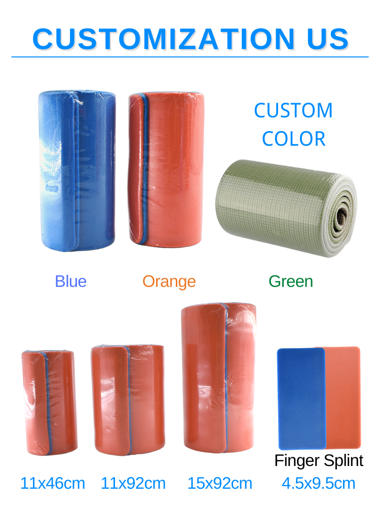 Anthrive 36" Rolled Combat Lightweight Reusable Orange Blue First Aid Aluminum Hand Foot Ankle Arm Sam Splint  for Leg supplier