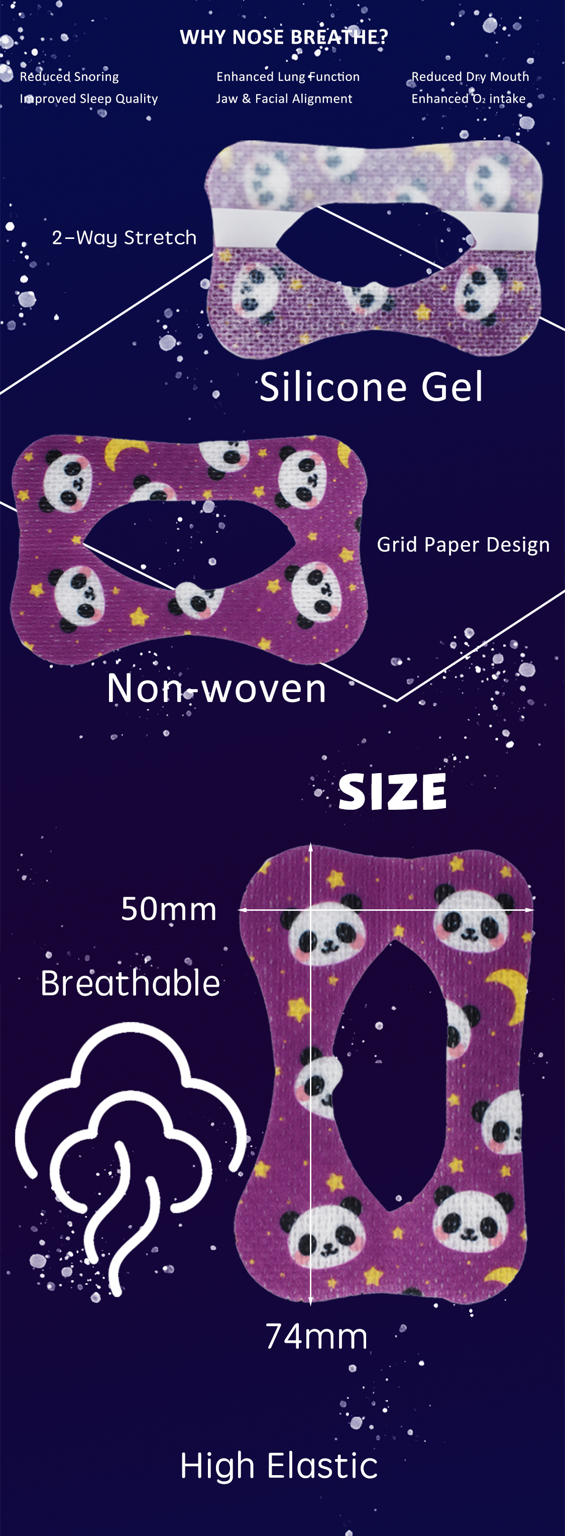 Anthrive 2023 New Design Anti Snoring Lip Shape Better Sleeping Kids Children Sleep Strips Mouth Tape For Sleeping supplier