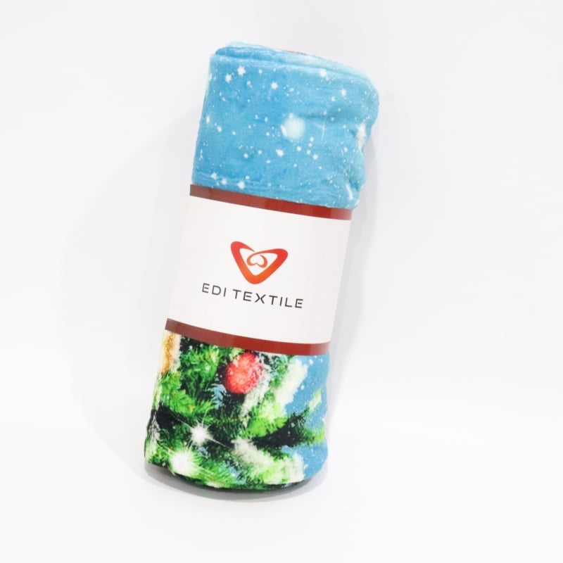 Three Dimensional Christmas Tree Flannel Blanket details