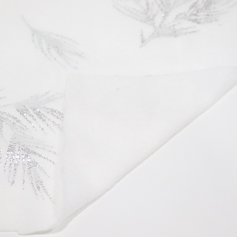 Pinecone And Tree Pattern Foiling Polar Fabric supplier
