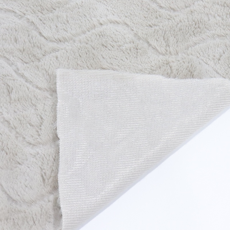 Wave Pattern Brushed PV Fleece Fabric details
