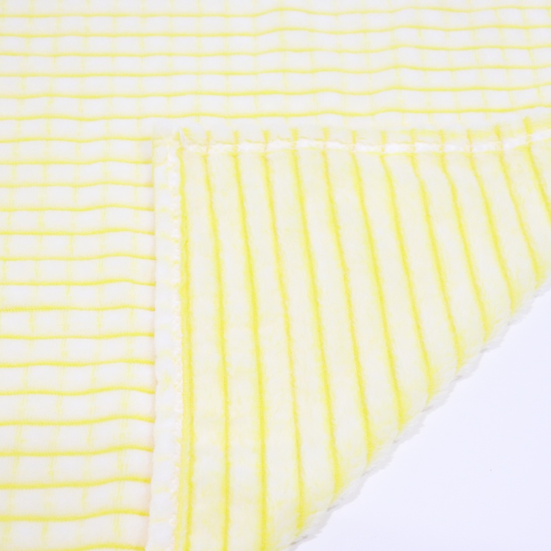 Yellow Pineapple Checks Jacquard Flannel Blanket factory