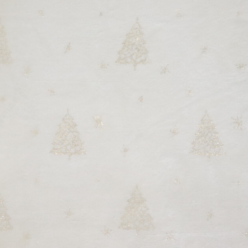 Christmas Tree Foiling Flannel Fabric supplier