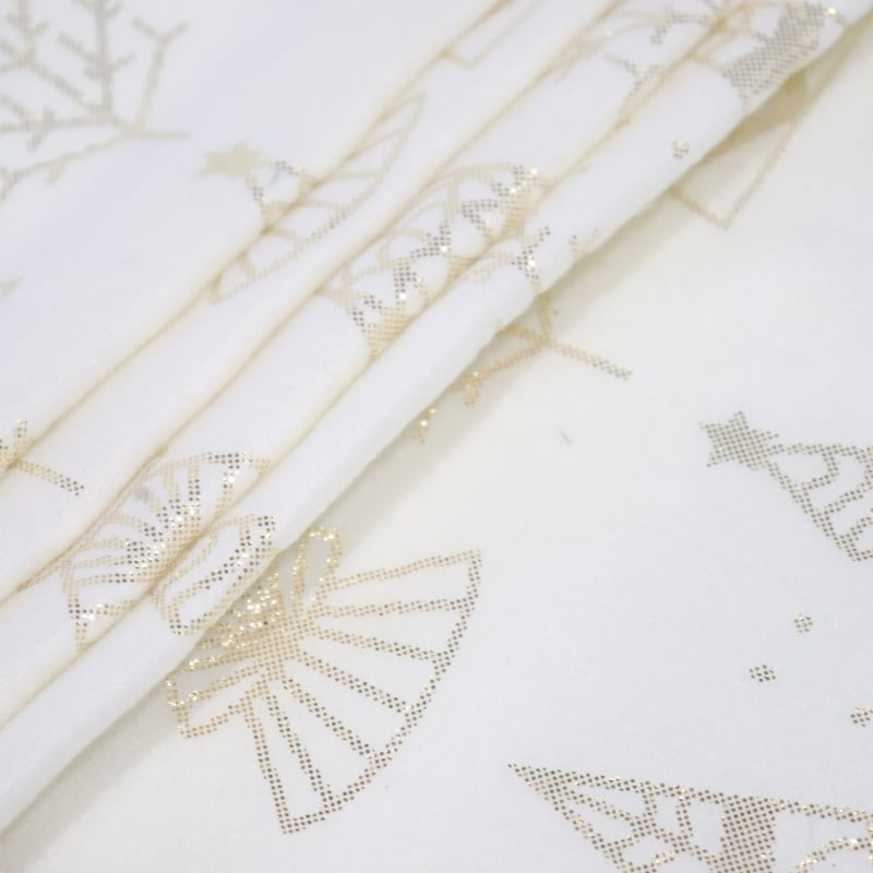 Christmas Elements Foiling Polar Fleece Fabric details