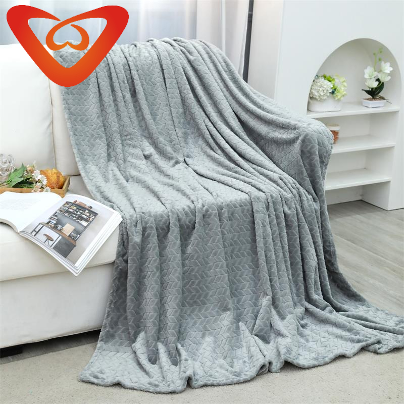 Recommend Knitted 100% Polyester Smooth Flannel Jacquard Blanket Not Easy To Pilling details