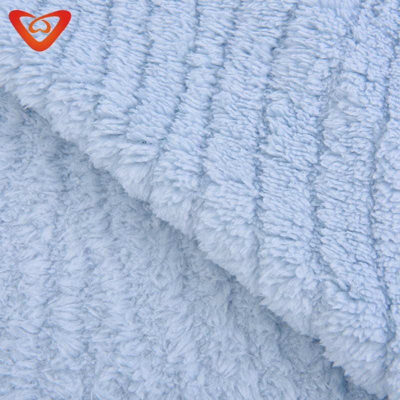 100% Polyester Soft Fluffy Sherpa Fabric Double Layer Printed Jacquard Fleece Sherpa Fabric For Pajama and Blanket manufacture