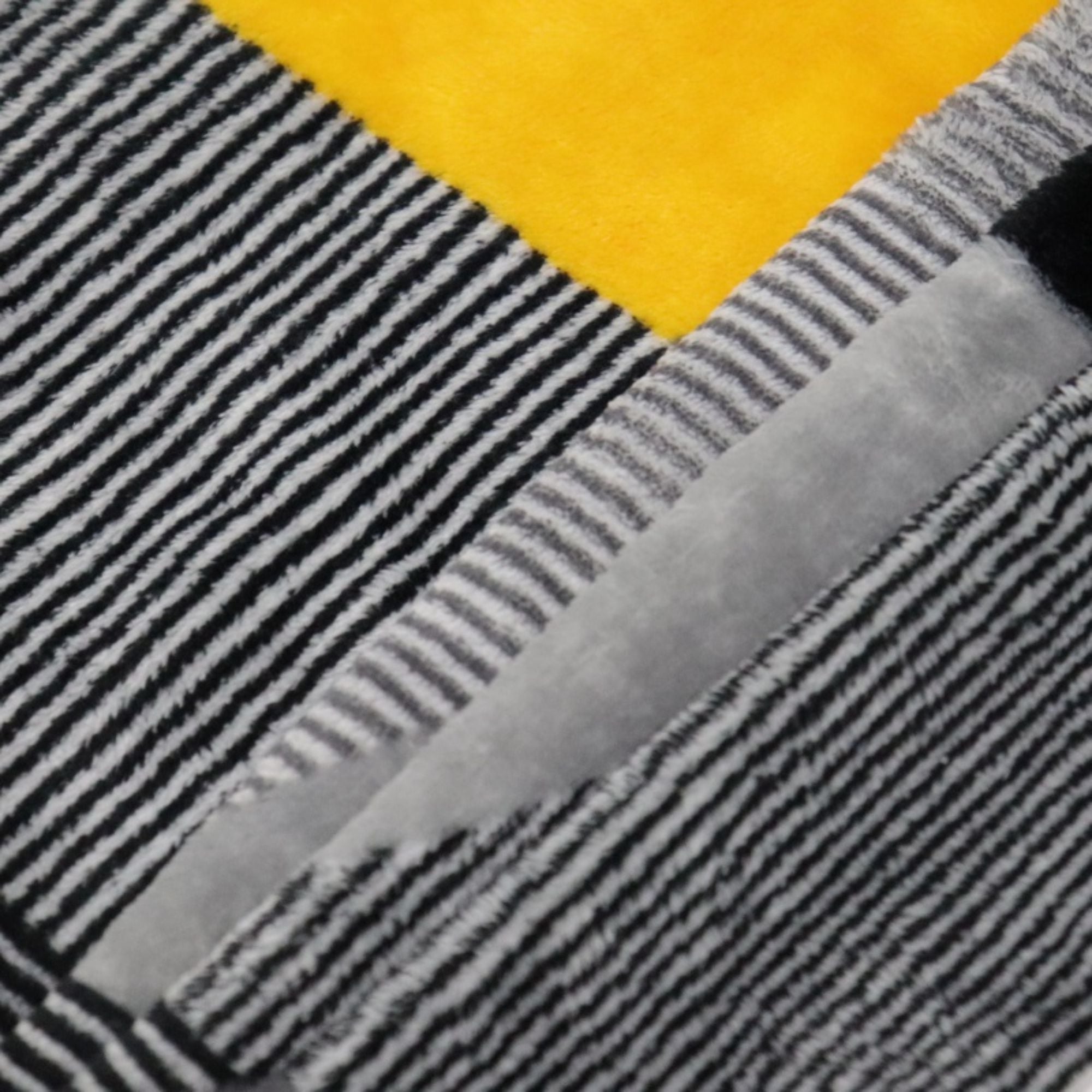 high quality flannel fleece blanket for women stripe hemmed stitch thick winter wearable joyous 100polyester turkish design-1