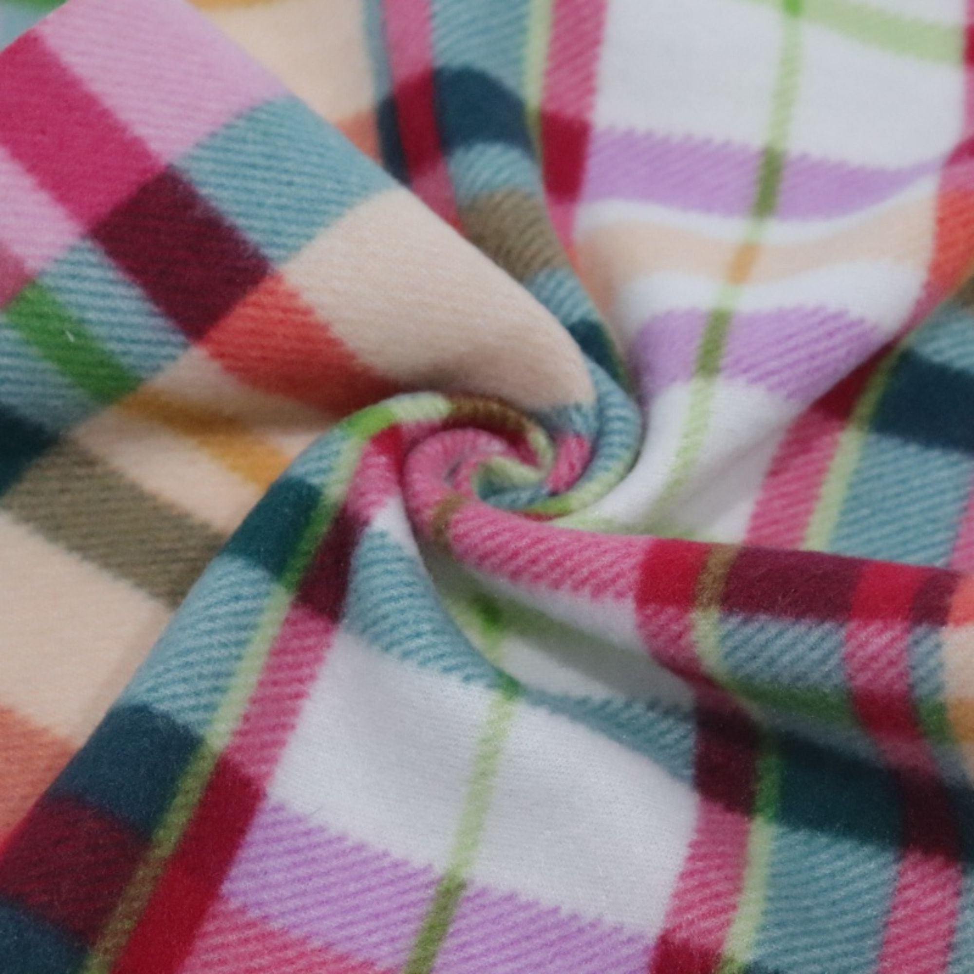 Colorful Checks Printing Polar Fleece Fabric