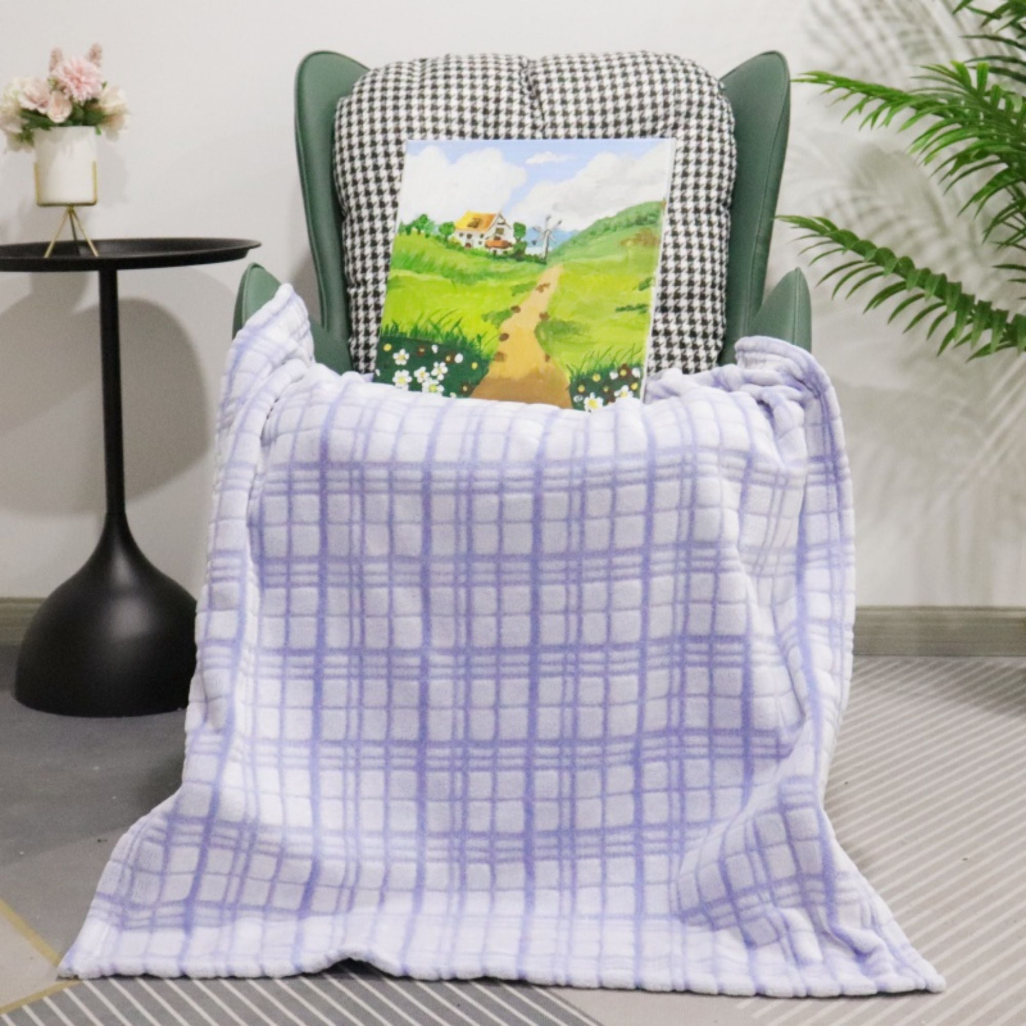 fleece throw blanket for couch grey   lightweight plush fuzzy cozy soft blankets and throws for sofa-2