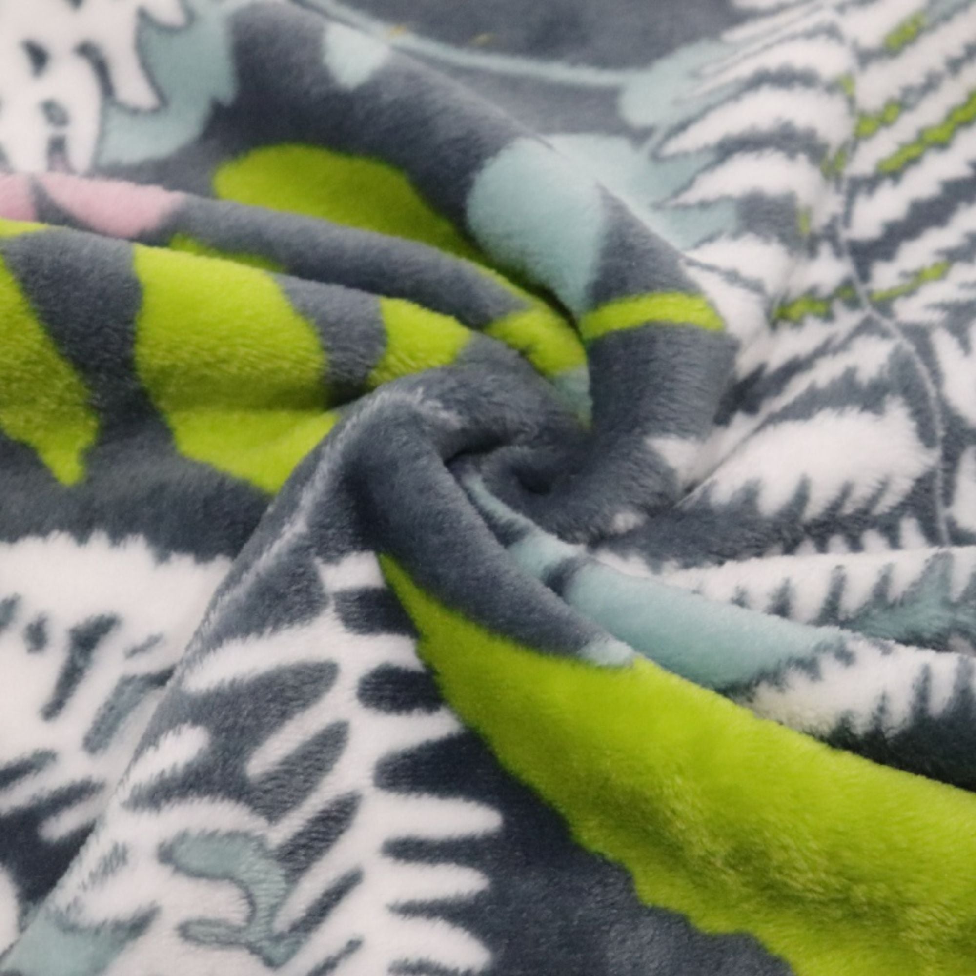 Tropical Plant Printing Flannel Fabric