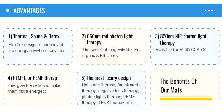 Home Health Care Device Home Office Use Pemf Mattress Tourmaline Jade Stone Infrared Heating Mat Pillow manufacture
